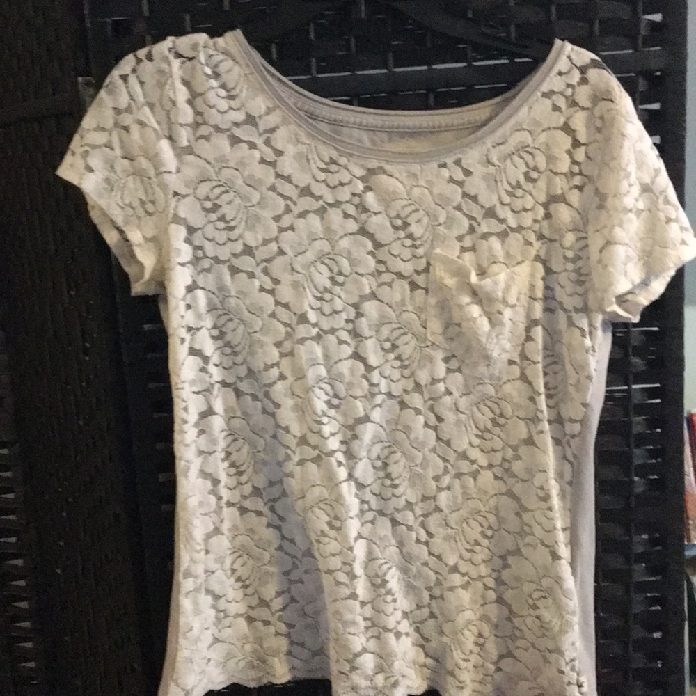 Lace See-through Front Hollister Top